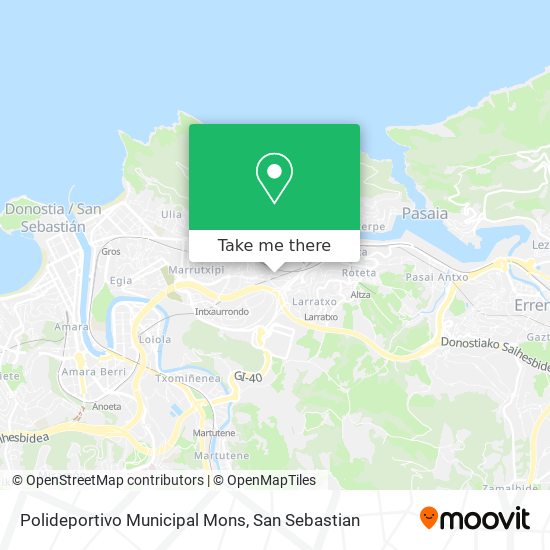 mapa Polideportivo Municipal Mons