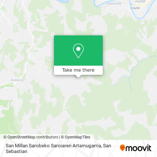 San Millan Sarobeko Saroiaren Artamugarria map