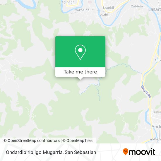 mapa Ondardibiribilgo Mugarria