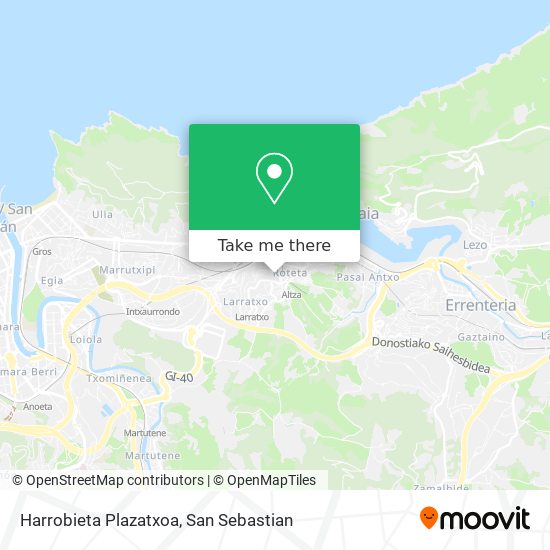 mapa Harrobieta Plazatxoa