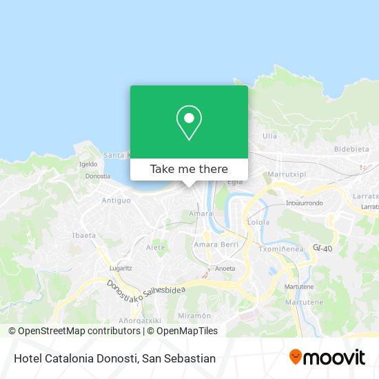 Hotel Catalonia Donosti map