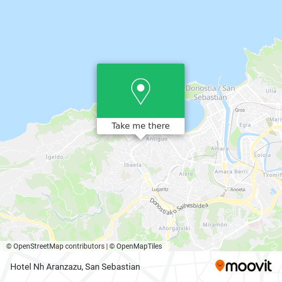 Hotel Nh Aranzazu map