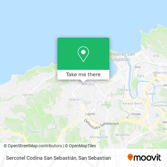 Sercotel Codina San Sebastián map