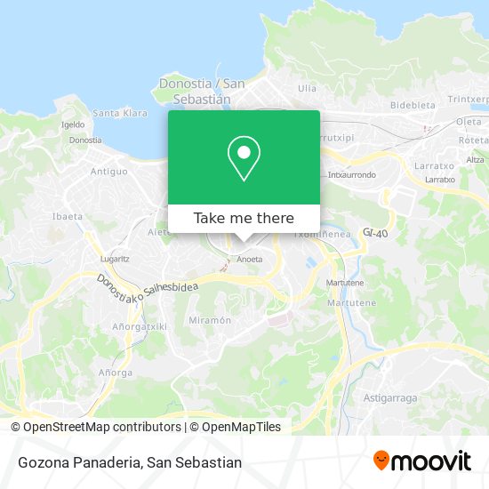 Gozona Panaderia map