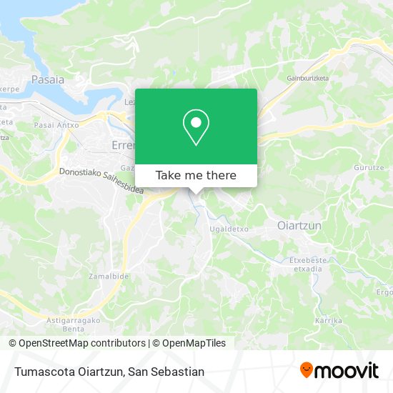 Tumascota Oiartzun map