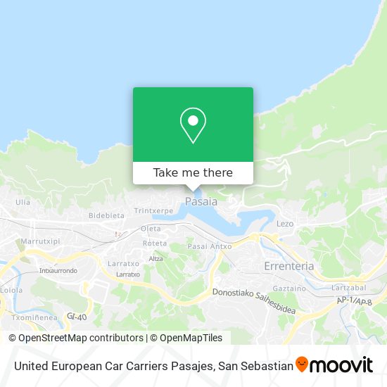 mapa United European Car Carriers Pasajes