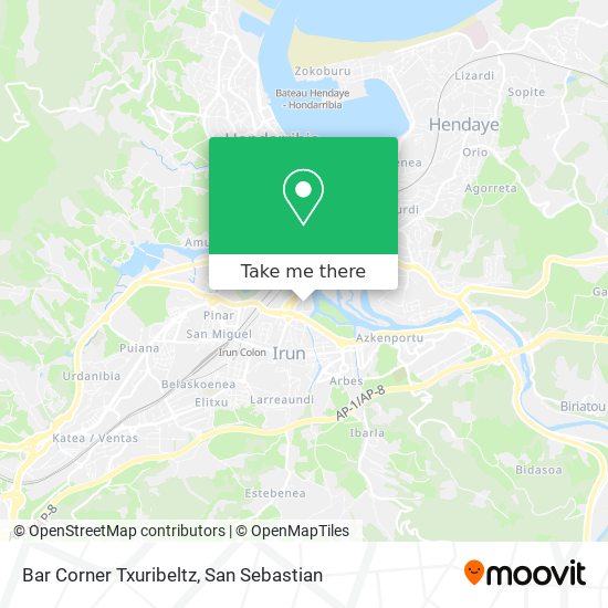 Bar Corner Txuribeltz map