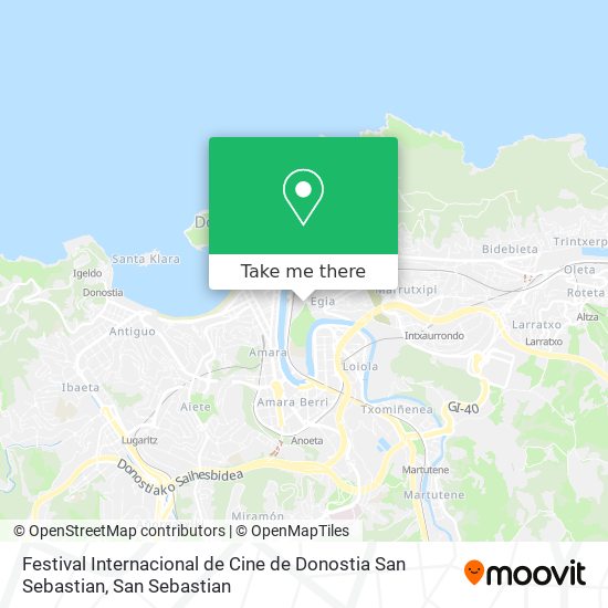 mapa Festival Internacional de Cine de Donostia San Sebastian