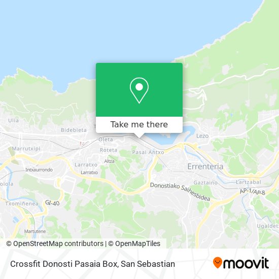 Crossfit Donosti Pasaia Box map