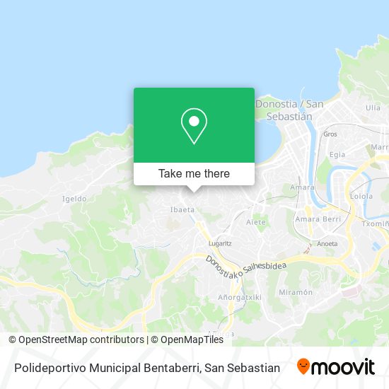 mapa Polideportivo Municipal Bentaberri