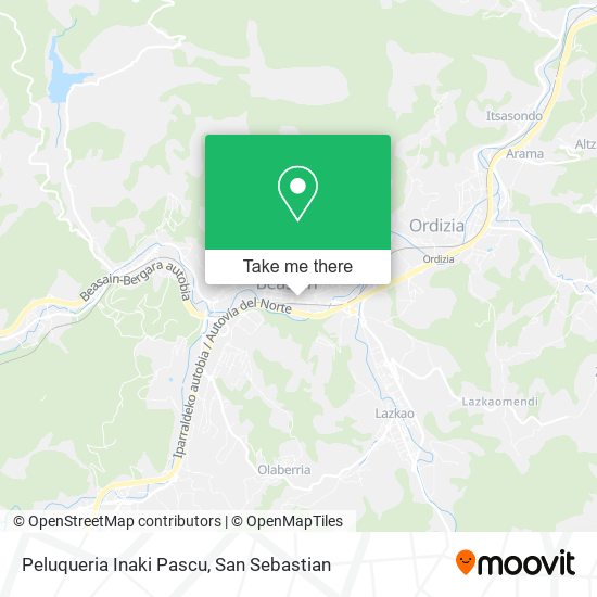 mapa Peluqueria Inaki Pascu