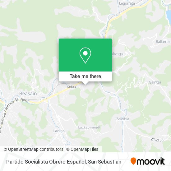 Partido Socialista Obrero Español map