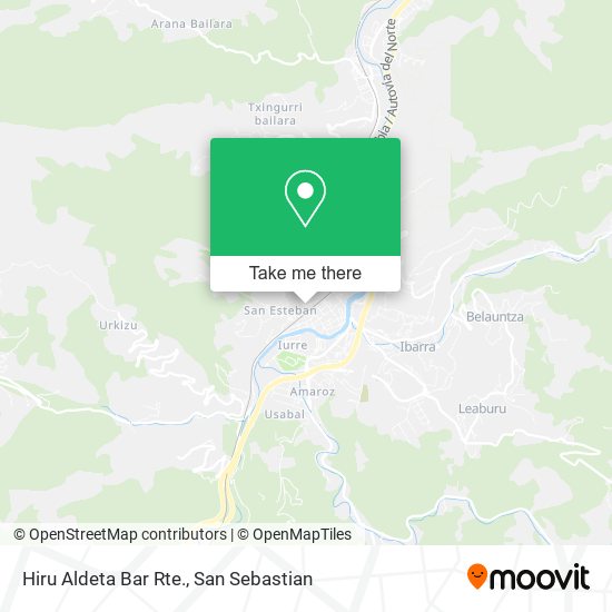 Hiru Aldeta Bar Rte. map