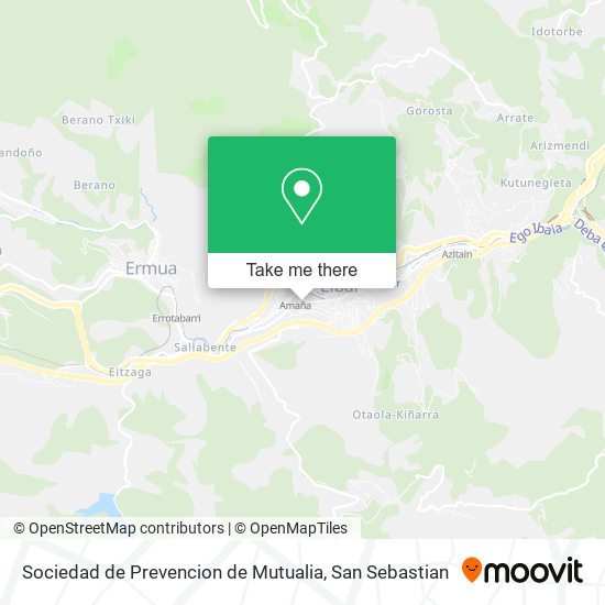 Sociedad de Prevencion de Mutualia map