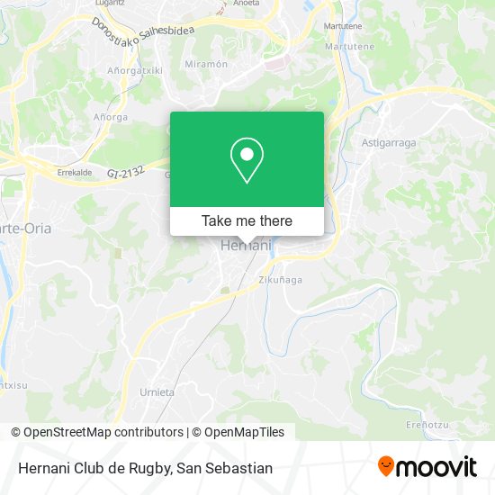 mapa Hernani Club de Rugby