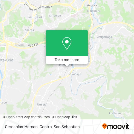 mapa Cercanías-Hernani Centro