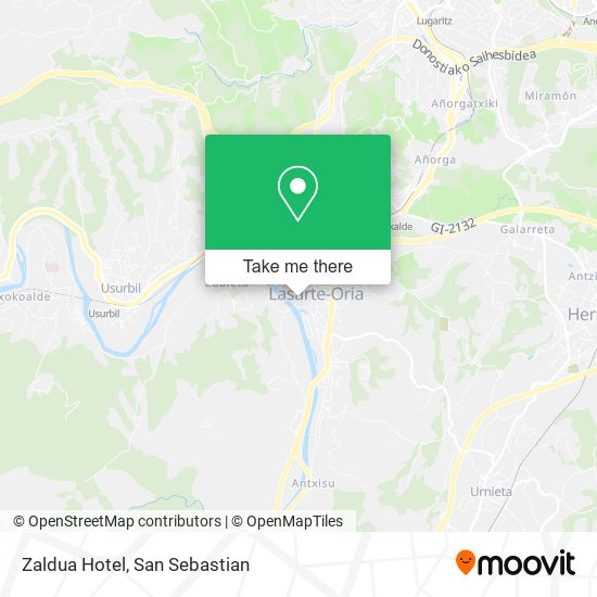 mapa Zaldua Hotel