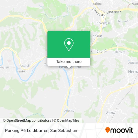 Parking P6 Loidibarren map