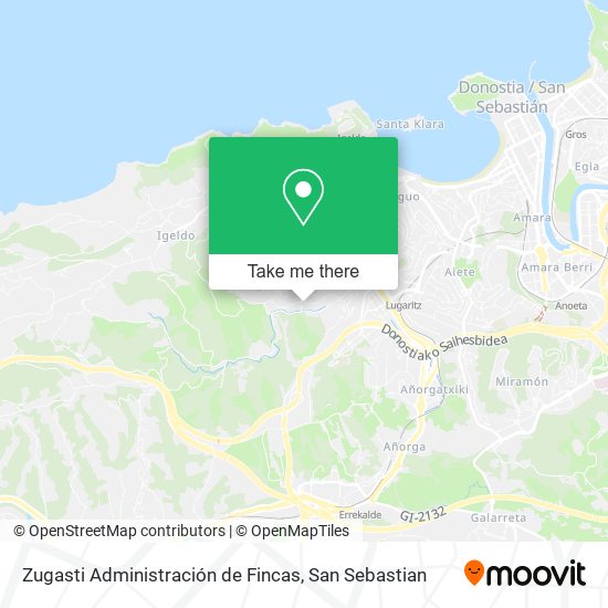 mapa Zugasti Administración de Fincas