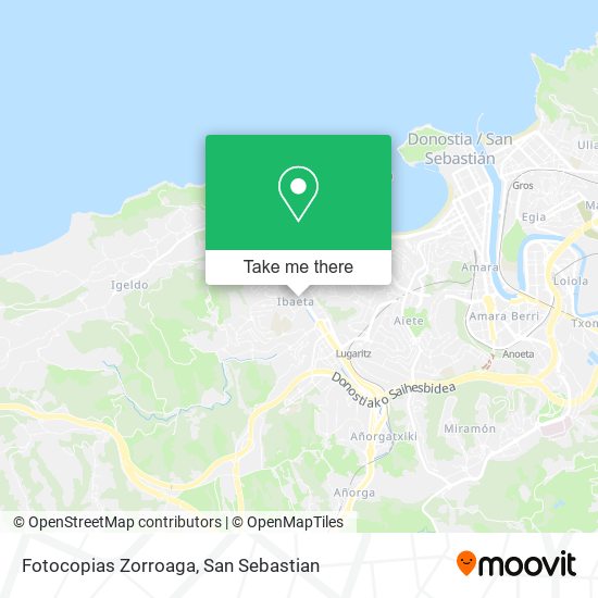 Fotocopias Zorroaga map