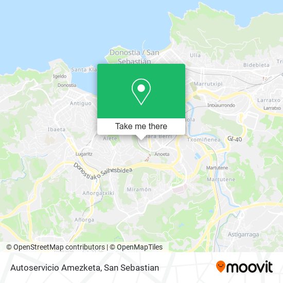 Autoservicio Amezketa map