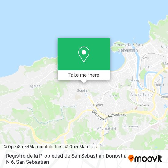 Registro de la Propiedad de San Sebastian-Donostia N 6 map