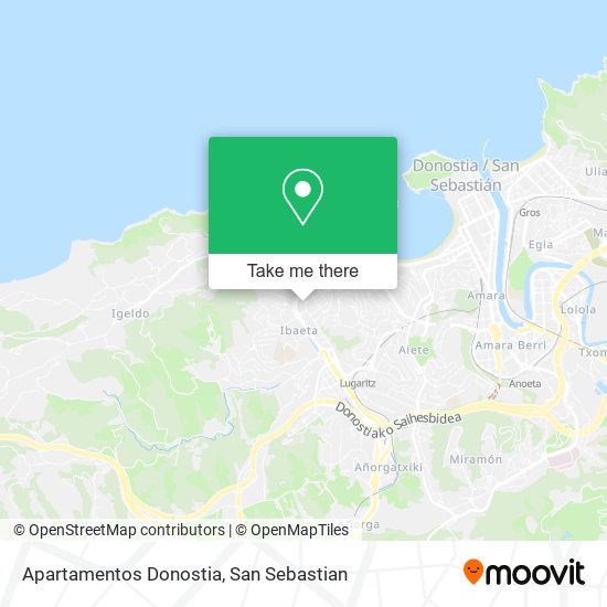 Apartamentos Donostia map