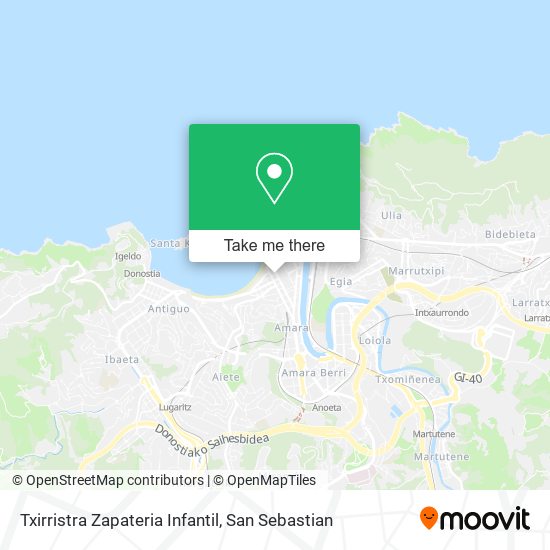 Txirristra Zapateria Infantil map