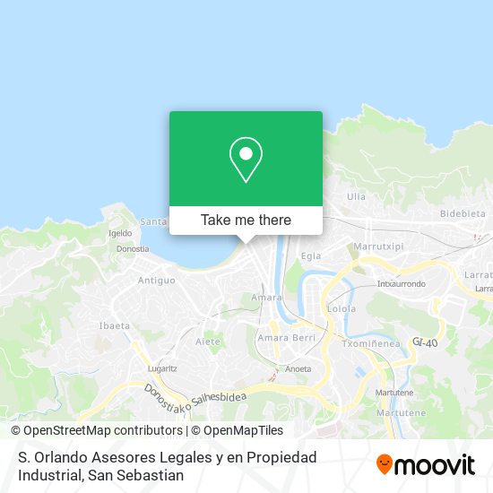 mapa S. Orlando Asesores Legales y en Propiedad Industrial