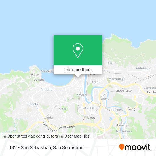 mapa T032 - San Sebastian