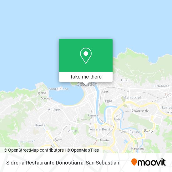 mapa Sidreria-Restaurante Donostiarra