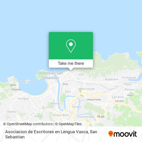 mapa Asociacion de Escritores en Lengua Vasca