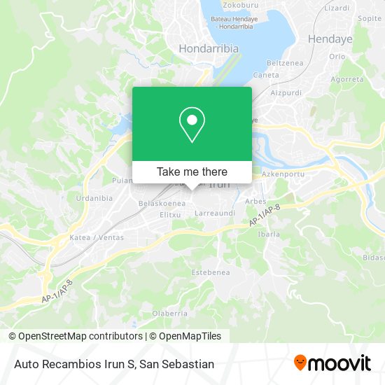 mapa Auto Recambios Irun S