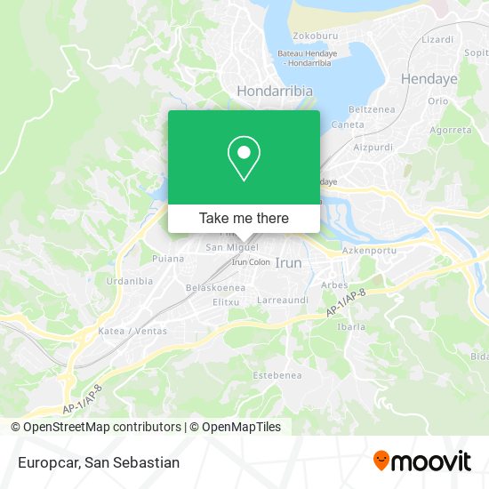 Europcar map