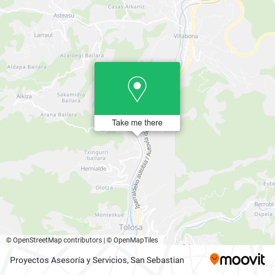 mapa Proyectos Asesoría y Servicios