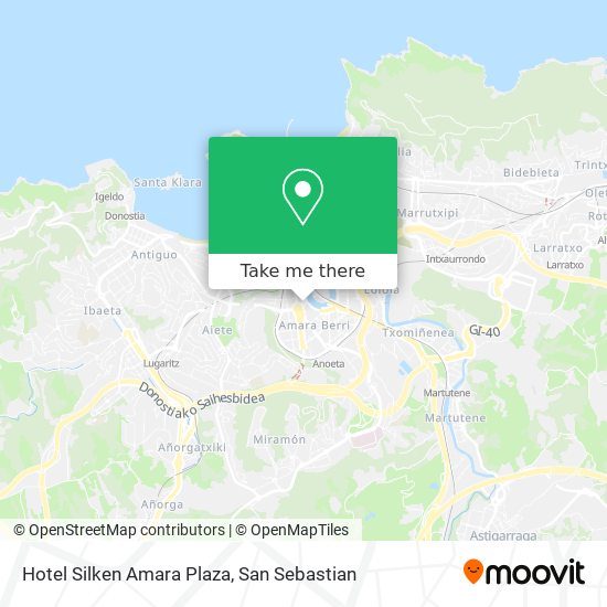 mapa Hotel Silken Amara Plaza