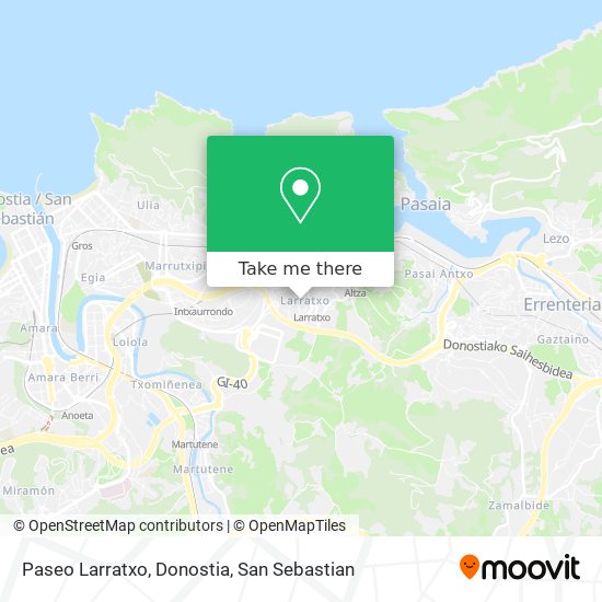 mapa Paseo Larratxo, Donostia