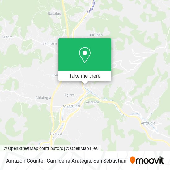 mapa Amazon Counter-Carnicería Arategia