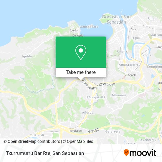 Txurrumurru Bar Rte map
