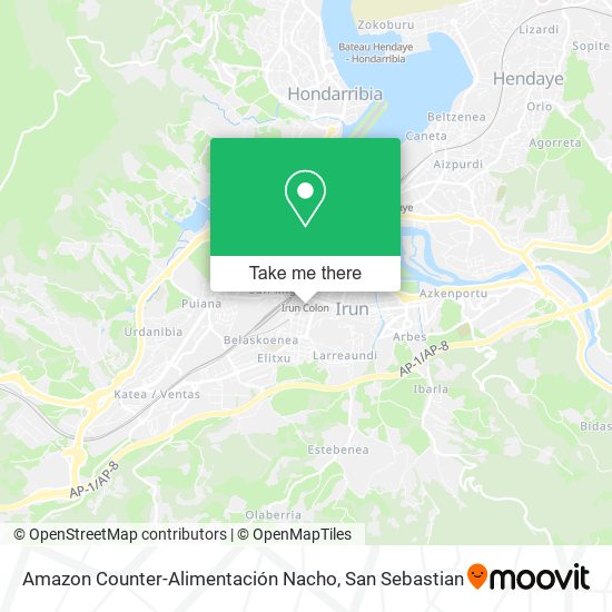 Amazon Counter-Alimentación Nacho map
