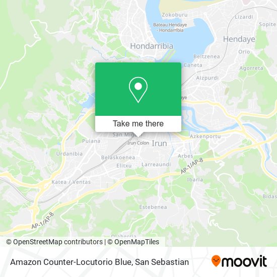 mapa Amazon Counter-Locutorio Blue