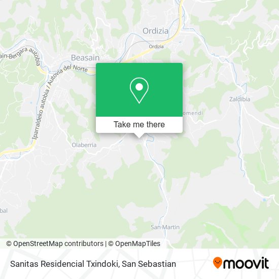 Sanitas Residencial Txindoki map