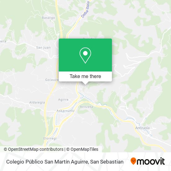 mapa Colegio Público San Martín Aguirre