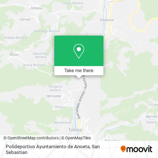 mapa Polideportivo Ayuntamiento de Anoeta