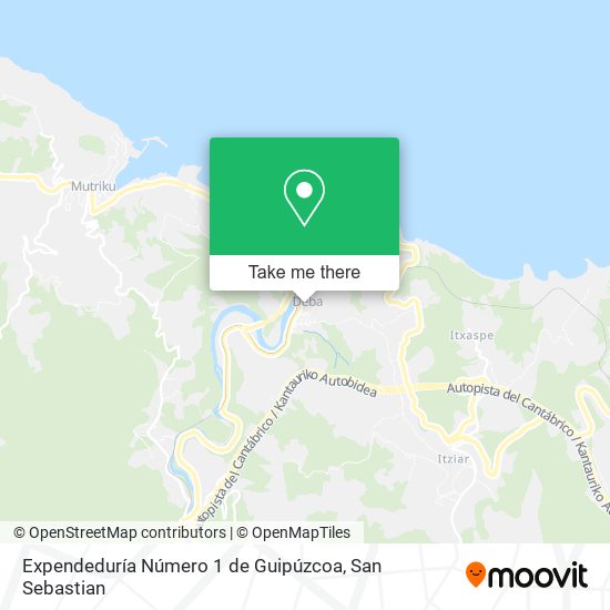 mapa Expendeduría Número 1 de Guipúzcoa