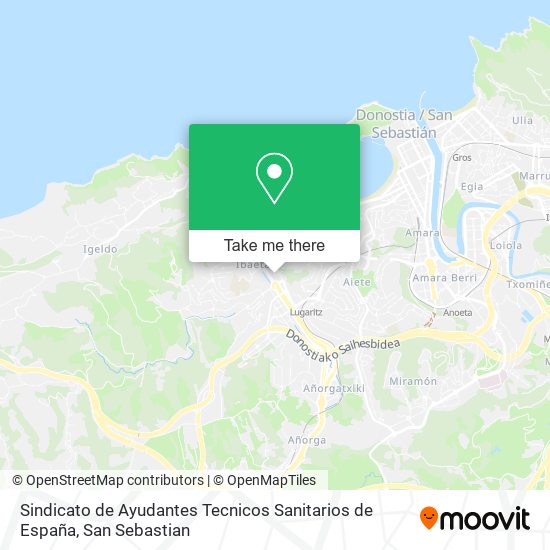 Sindicato de Ayudantes Tecnicos Sanitarios de España map