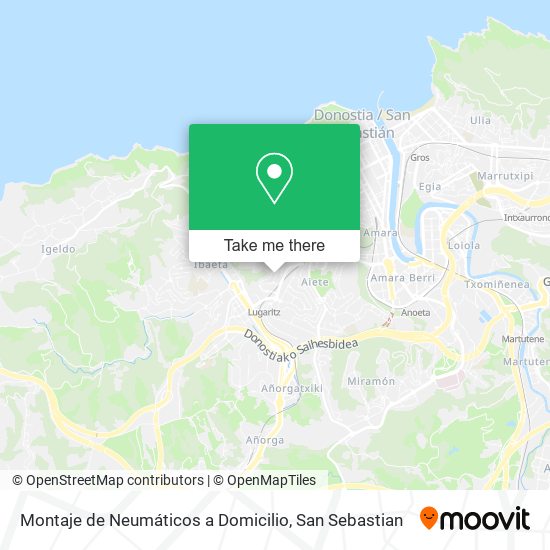 Montaje de Neumáticos a Domicilio map