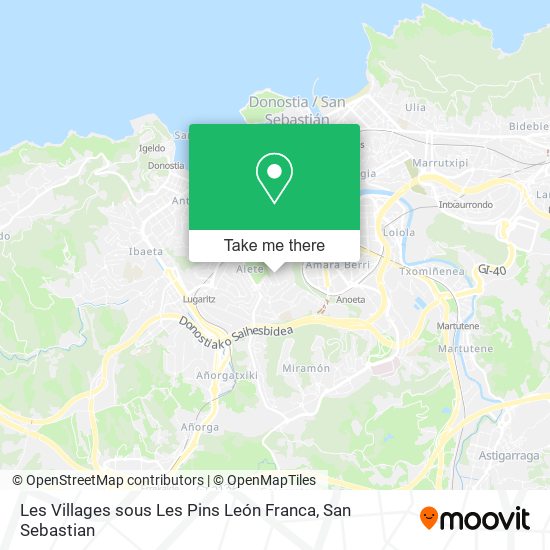 mapa Les Villages sous Les Pins León Franca