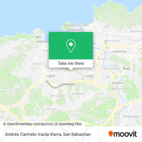 Andrés Carmelo Iraola Iñarra map