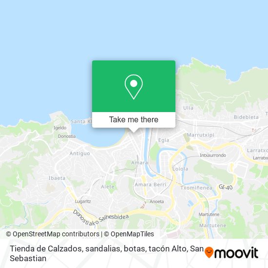 Tienda de Calzados, sandalias, botas, tacón Alto map